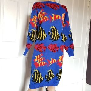 Betsey Johnson-inspired vintage fish sweater dress